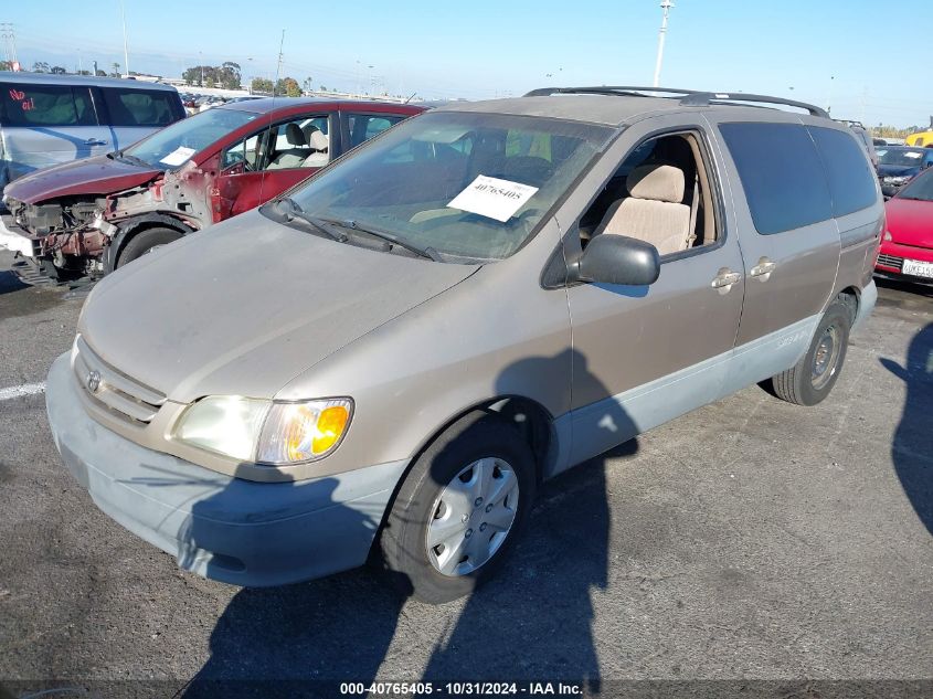 2002 Toyota Sienna Ce VIN: 4T3ZF19C42U458650 Lot: 40765405