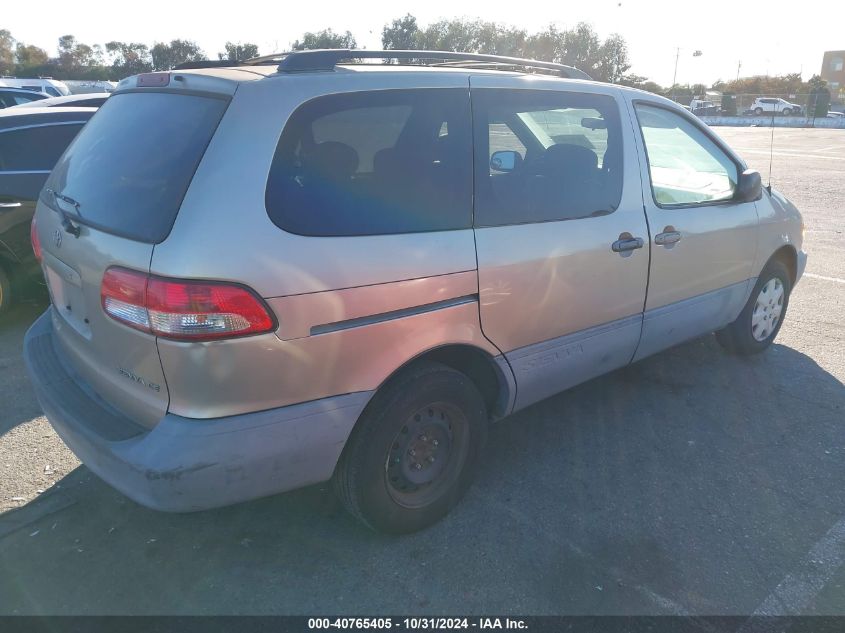 2002 Toyota Sienna Ce VIN: 4T3ZF19C42U458650 Lot: 40765405