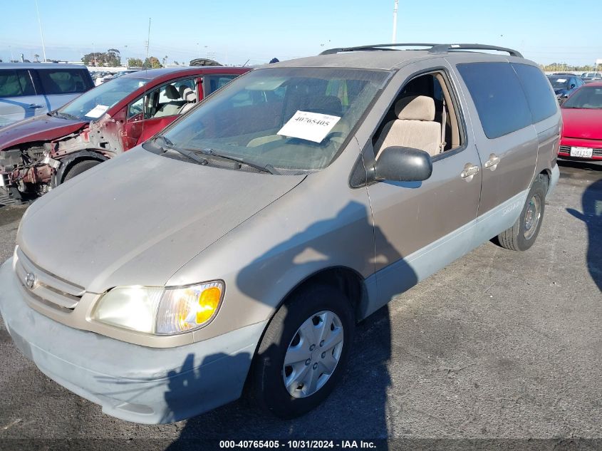 2002 Toyota Sienna Ce VIN: 4T3ZF19C42U458650 Lot: 40765405