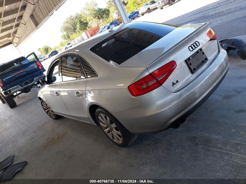 2013 Audi A4 2.0T Premium VIN: WAUBFAFLXDN039831 Lot: 40766735