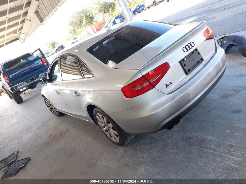 2013 Audi A4 2.0T Premium VIN: WAUBFAFLXDN039831 Lot: 40766735