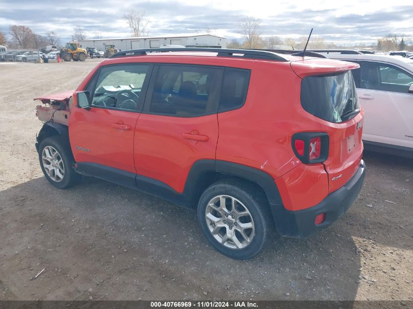 2018 Jeep Renegade Latitude 4X4 VIN: ZACCJBBB0JPG91823 Lot: 40766969