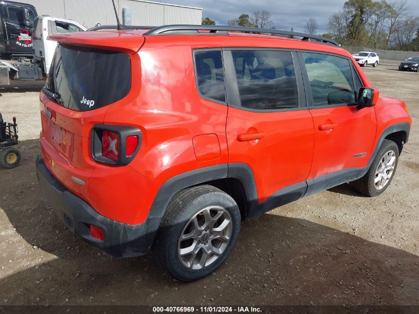 2018 Jeep Renegade Latitude 4X4 VIN: ZACCJBBB0JPG91823 Lot: 40766969