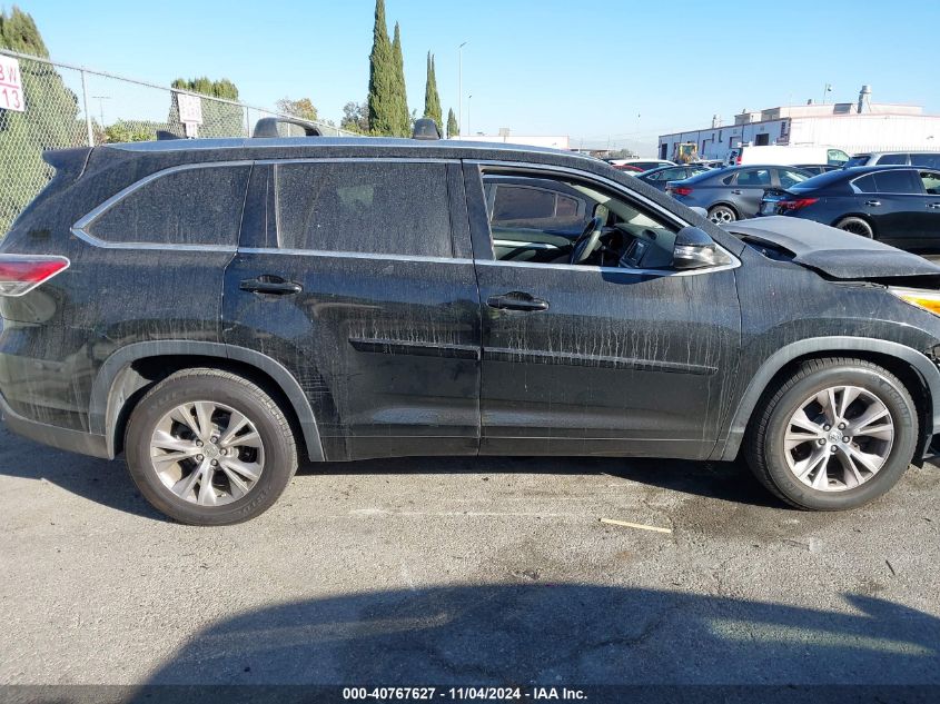 2015 Toyota Highlander Xle VIN: 5TDKKRFH3FS112768 Lot: 40767627