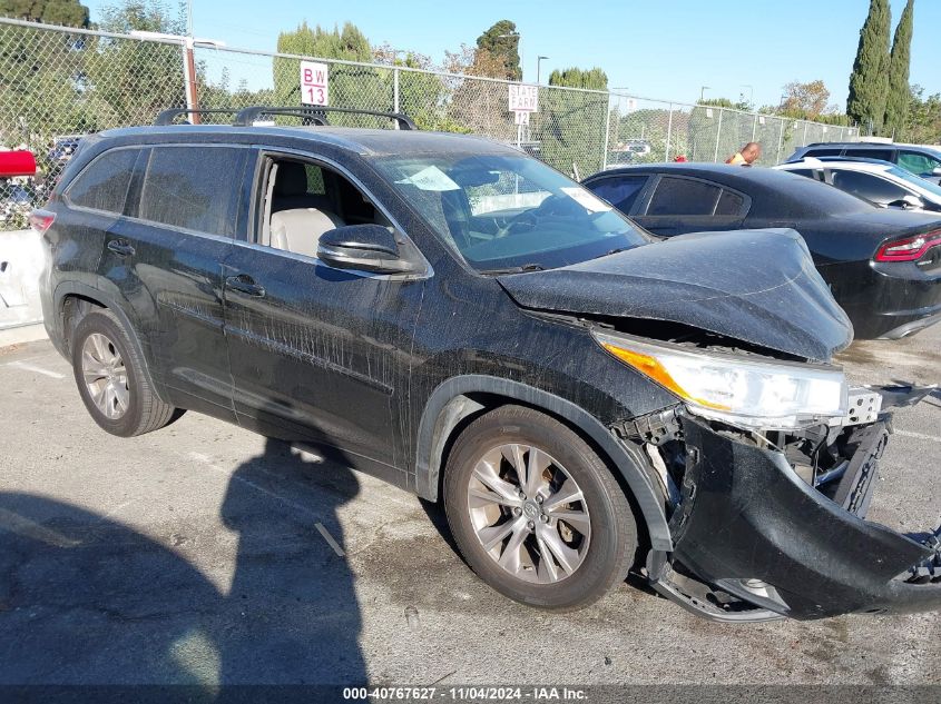 2015 Toyota Highlander Xle VIN: 5TDKKRFH3FS112768 Lot: 40767627