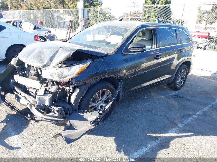 2015 Toyota Highlander Xle VIN: 5TDKKRFH3FS112768 Lot: 40767627