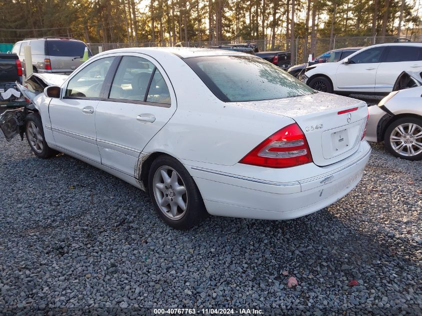 2003 Mercedes-Benz C 240 VIN: WDBRF61J23E013354 Lot: 40767763