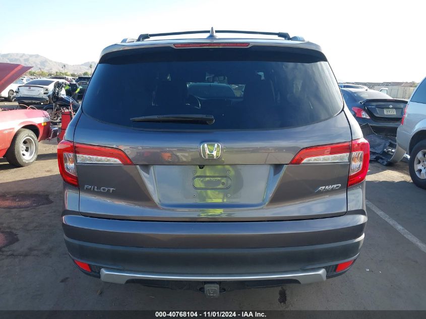 2019 Honda Pilot Ex-L VIN: 5FNYF6H56KB013926 Lot: 40768104