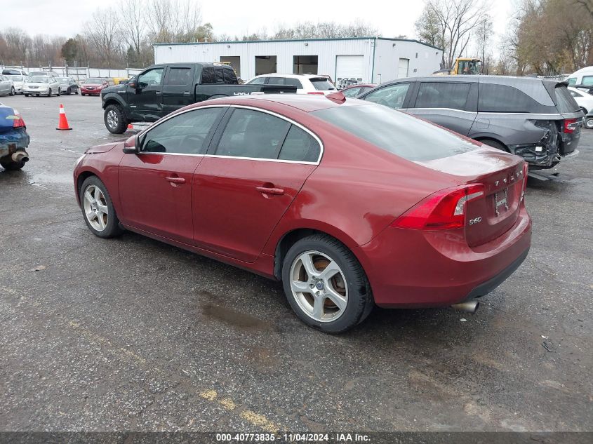 2013 Volvo S60 T5 VIN: YV1612FH2D1215292 Lot: 40773835