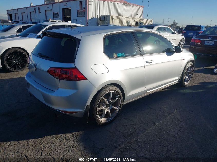 2016 Volkswagen Golf Gti S 2-Door VIN: 3VWYT7AU0GM055234 Lot: 40774714