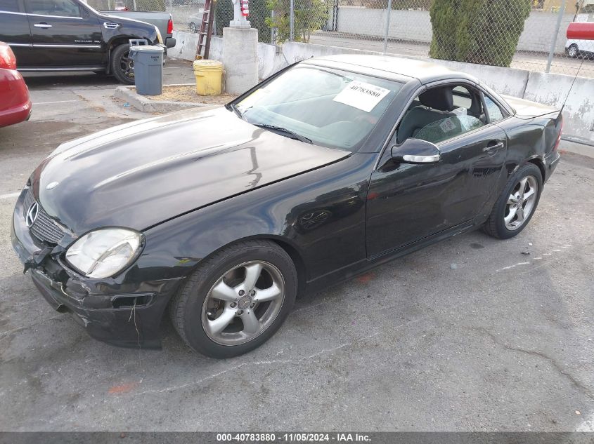 2001 Mercedes-Benz Slk 320 VIN: WDBKK65F01F202840 Lot: 40783880