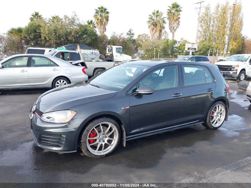 2015 Volkswagen Golf Gti 2.0T S 4-Door VIN: 3VW4T7AU2FM045348 Lot: 40790882