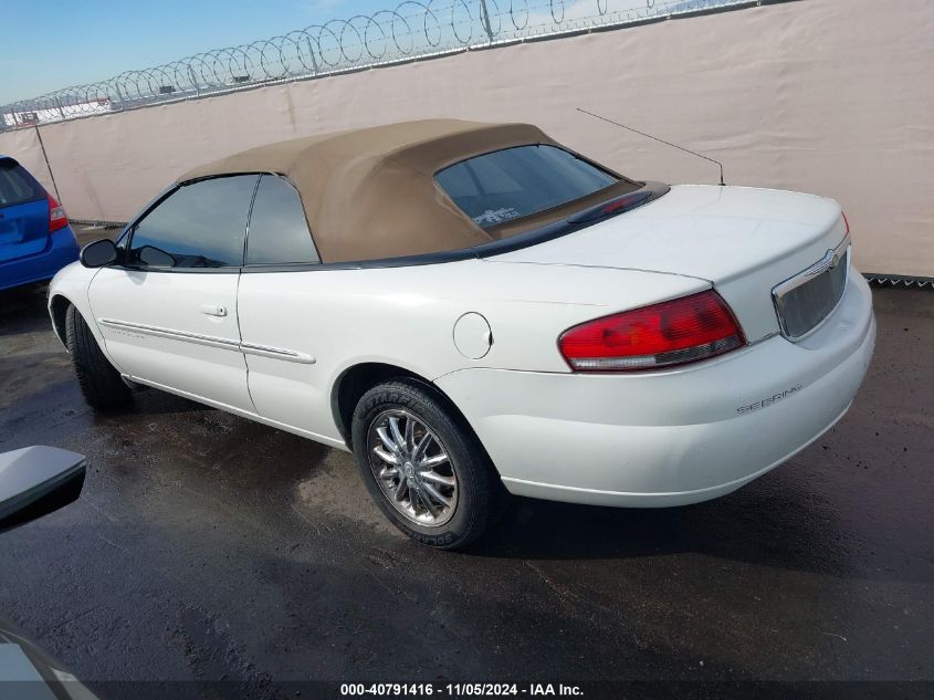 2001 Chrysler Sebring Lxi VIN: 1C3EL55U21N693622 Lot: 40791416