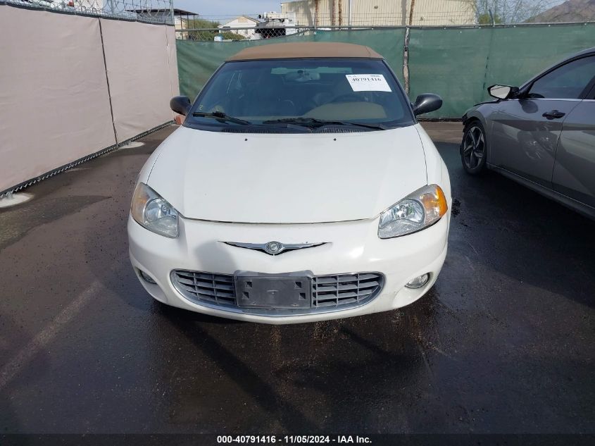 2001 Chrysler Sebring Lxi VIN: 1C3EL55U21N693622 Lot: 40791416