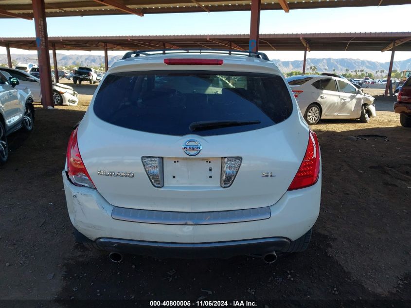 2006 Nissan Murano Sl VIN: JN8AZ08T66W425337 Lot: 40800005