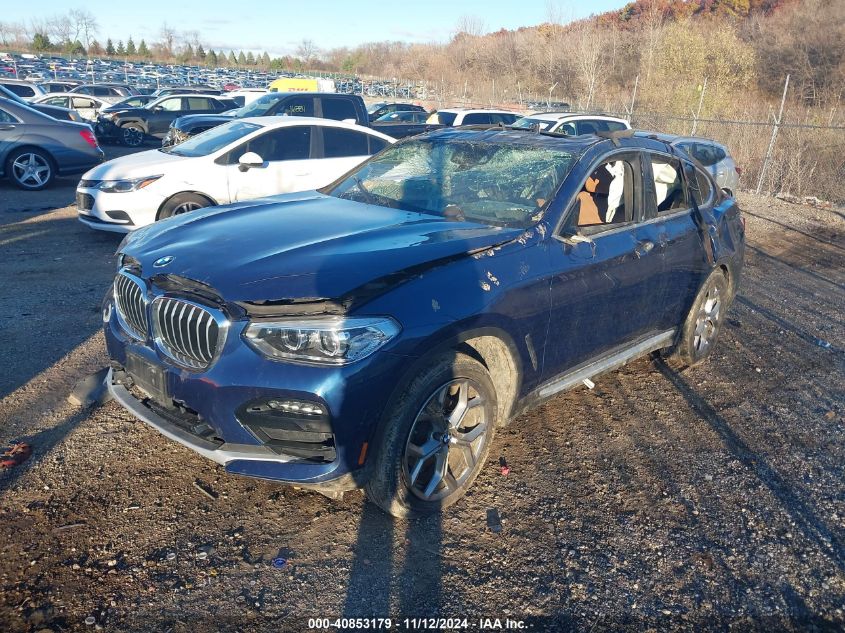 2021 BMW X4 xDrive30I VIN: 5UX2V1C07M9F20047 Lot: 40853179