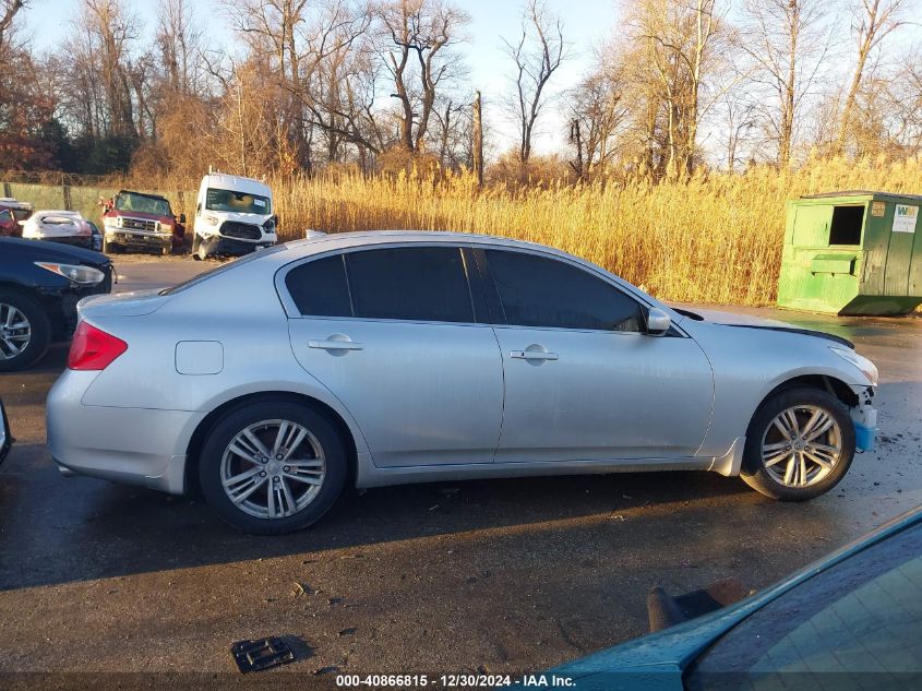 2013 Infiniti G37X VIN: JN1CV6ARXDM354110 Lot: 40866815