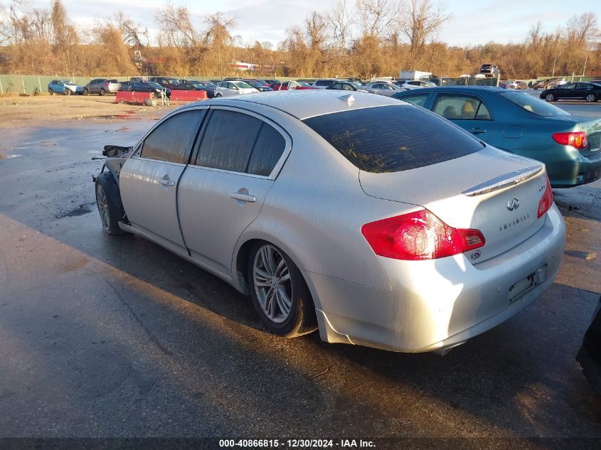 2013 Infiniti G37X VIN: JN1CV6ARXDM354110 Lot: 40866815