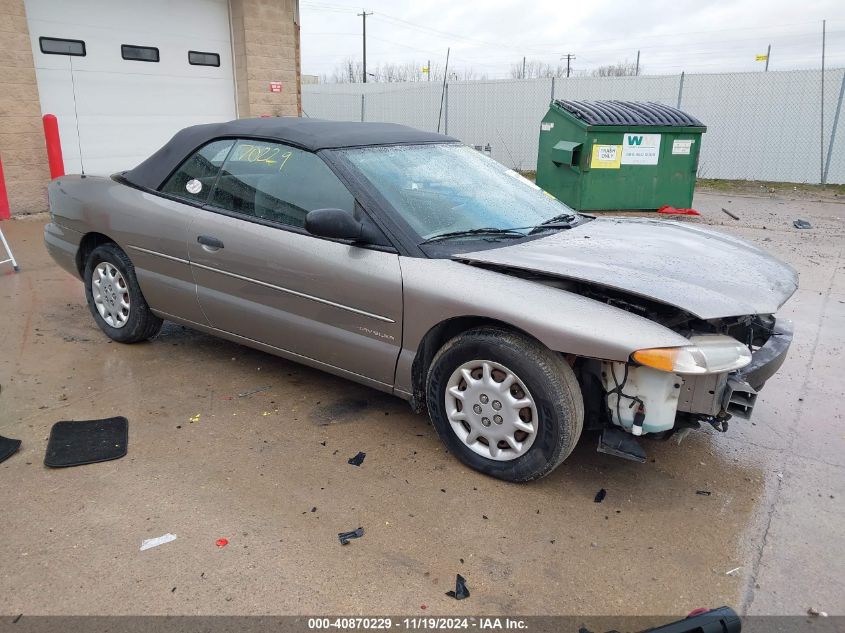 1999 Chrysler Sebring Jx VIN: 3C3EL45HXXT604207 Lot: 40870229