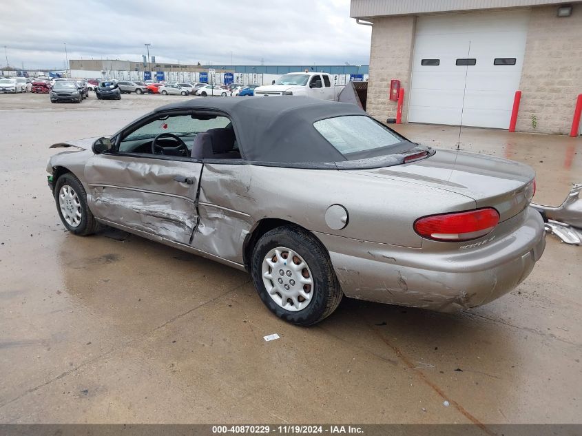 1999 Chrysler Sebring Jx VIN: 3C3EL45HXXT604207 Lot: 40870229