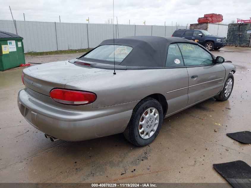 1999 Chrysler Sebring Jx VIN: 3C3EL45HXXT604207 Lot: 40870229