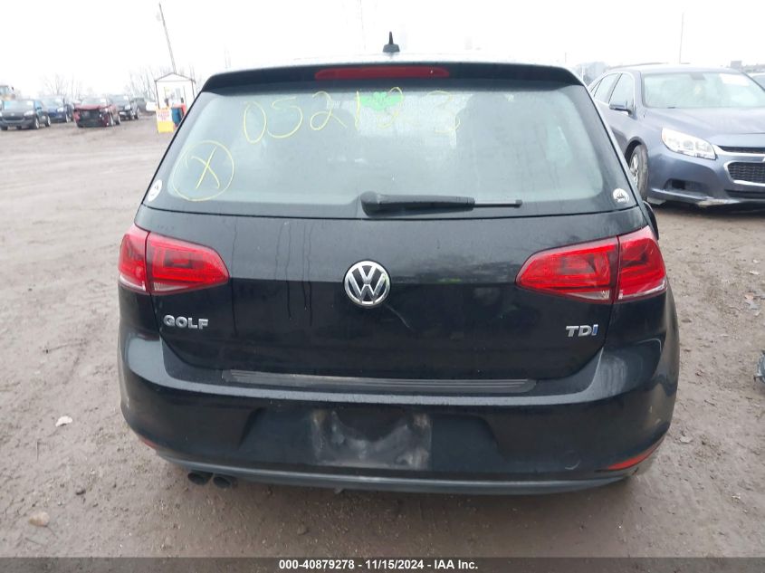 2015 Volkswagen Golf Tdi Se 4-Door VIN: 3VW2A7AU6FM052123 Lot: 40879278