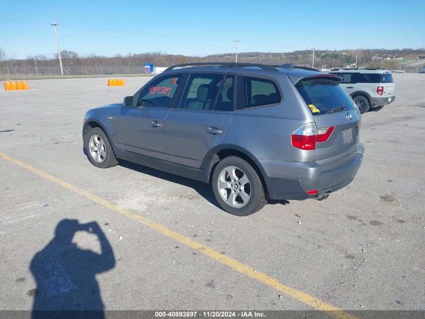 2007 BMW X3 3.0Si VIN: WBXPC93437WF16763 Lot: 40893897