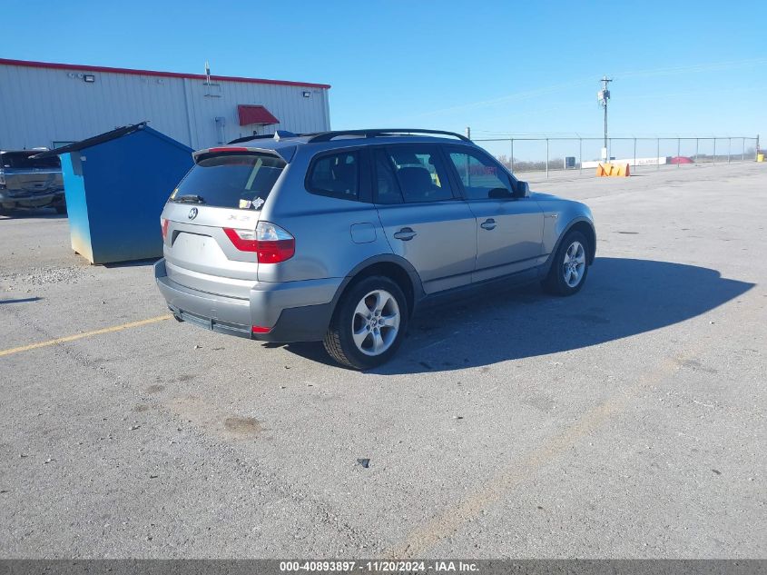 2007 BMW X3 3.0Si VIN: WBXPC93437WF16763 Lot: 40893897