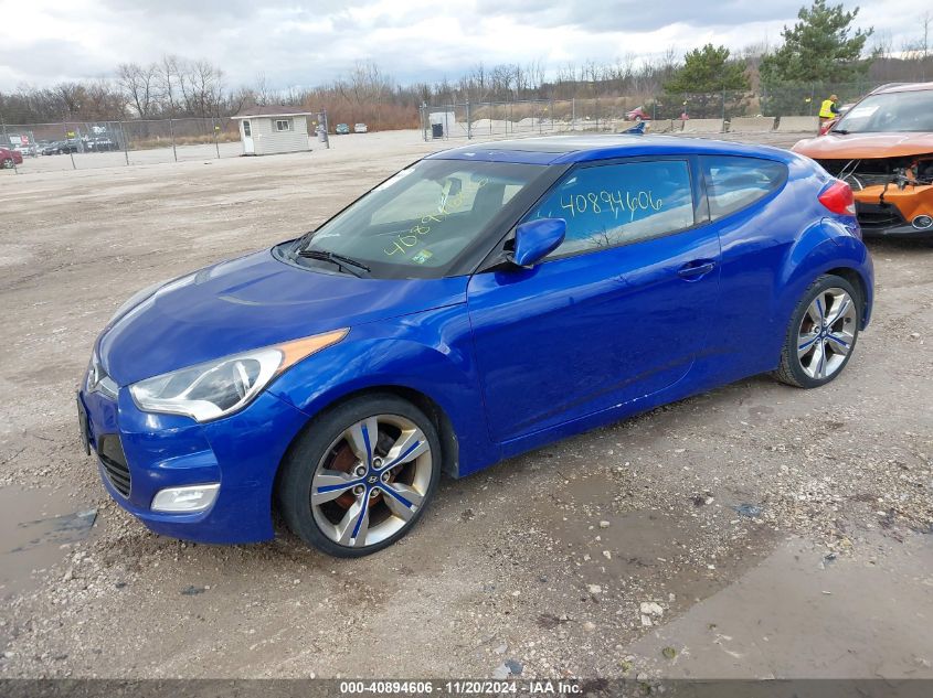 2012 Hyundai Veloster Base W/Black VIN: KMHTC6AD9CU069786 Lot: 40894606