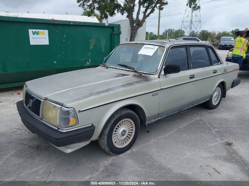 1989 Volvo 244 Dl/Gl VIN: YV1AX8840K1336955 Lot: 40899503