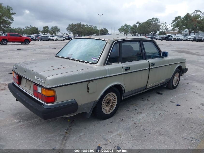 1989 Volvo 244 Dl/Gl VIN: YV1AX8840K1336955 Lot: 40899503