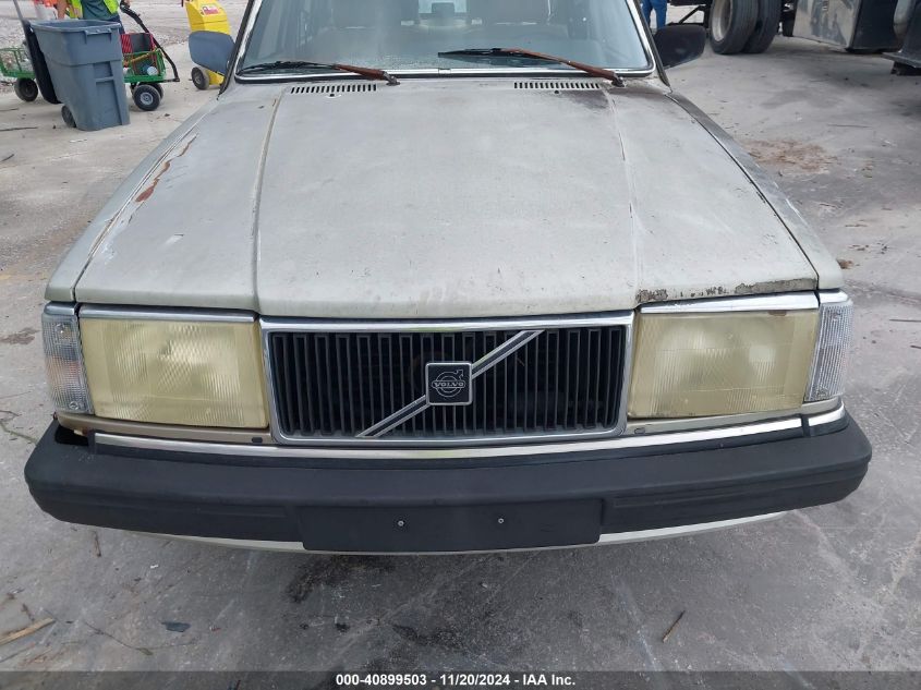 1989 Volvo 244 Dl/Gl VIN: YV1AX8840K1336955 Lot: 40899503