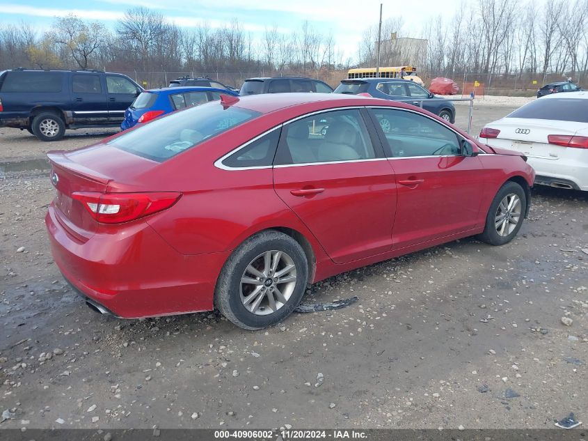 2017 Hyundai Sonata VIN: 5NPE24AF2HH490076 Lot: 40906002