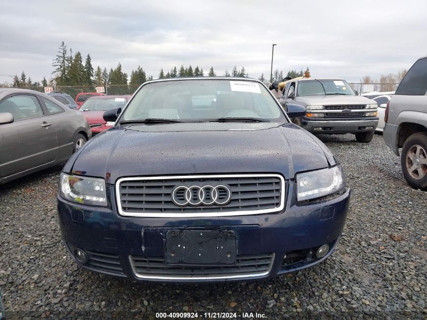 2003 Audi A4 3.0 VIN: WAUAT48H53K010297 Lot: 40909924