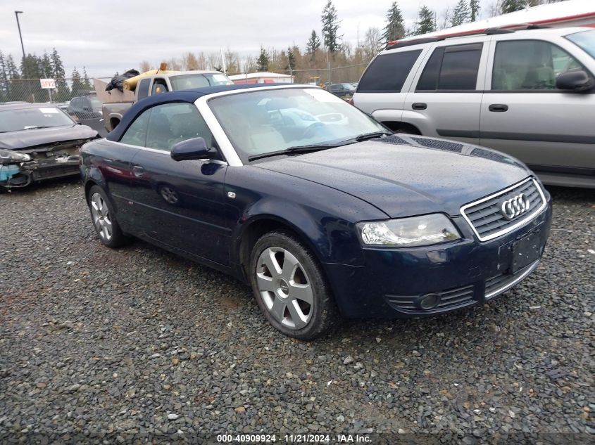 2003 Audi A4 3.0 VIN: WAUAT48H53K010297 Lot: 40909924