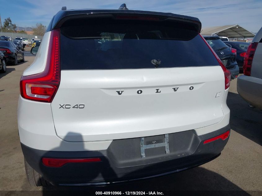 2023 Volvo Xc40 Recharge Pure Electric Twin Plus VIN: YV4ED3UW1P2078003 Lot: 40910966