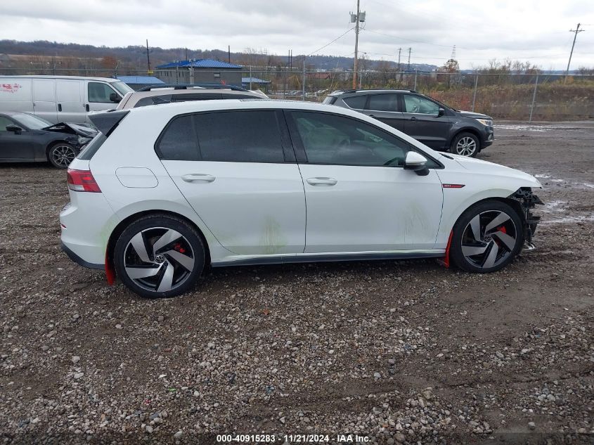 2022 Volkswagen Golf Gti 2.0T Se VIN: WVW287CD0NW200843 Lot: 40915283