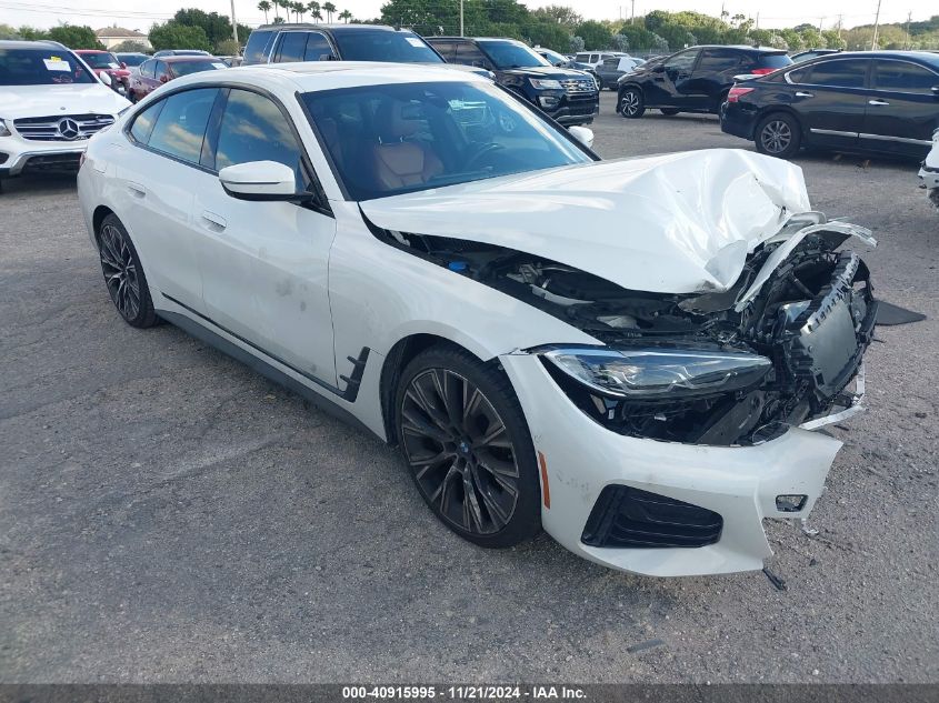 2022 BMW 430I Gran Coupe VIN: WBA63AV01NFL97879 Lot: 40915995