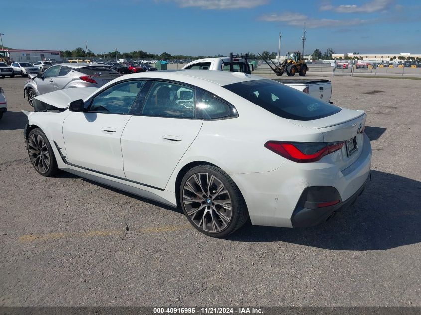 2022 BMW 430I Gran Coupe VIN: WBA63AV01NFL97879 Lot: 40915995