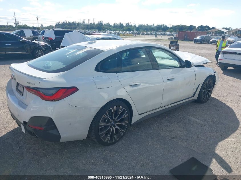 2022 BMW 430I Gran Coupe VIN: WBA63AV01NFL97879 Lot: 40915995