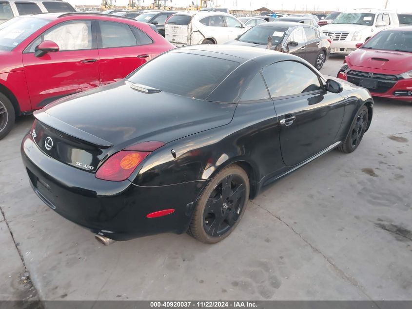 2004 Lexus Sc 430 VIN: JTHFN48Y540051298 Lot: 40920037