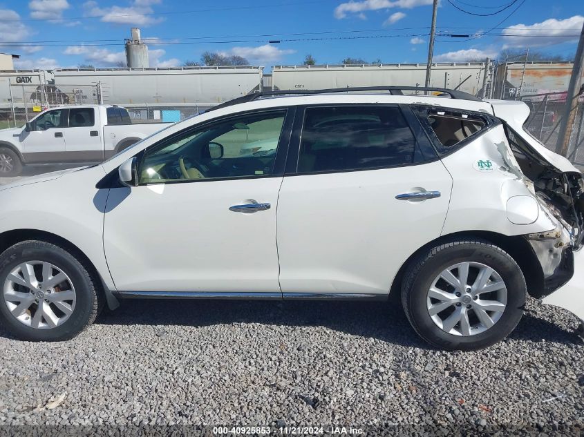 2013 Nissan Murano Sl VIN: JN8AZ1MW6DW312734