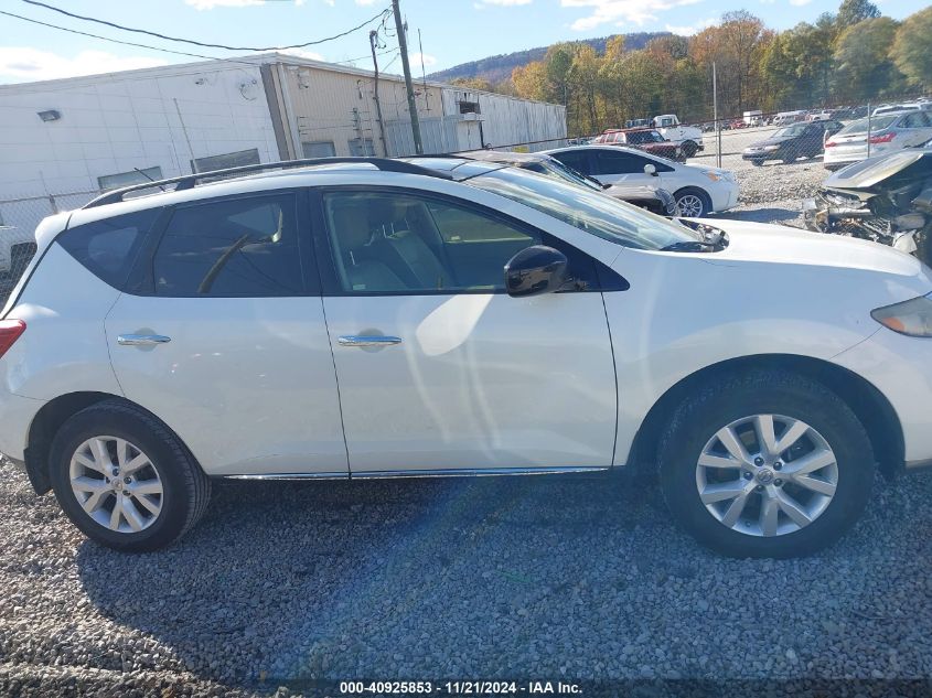 2013 Nissan Murano Sl VIN: JN8AZ1MW6DW312734