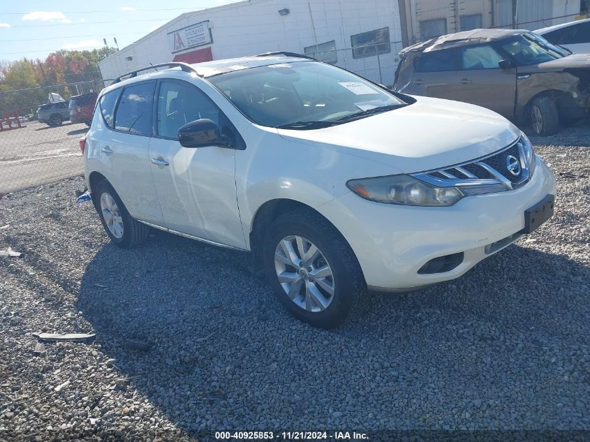 2013 Nissan Murano Sl VIN: JN8AZ1MW6DW312734