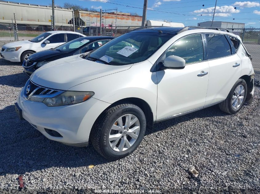 2013 Nissan Murano Sl VIN: JN8AZ1MW6DW312734