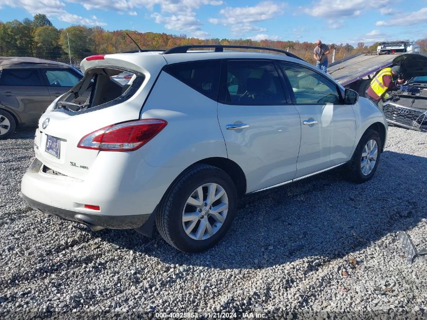 2013 Nissan Murano Sl VIN: JN8AZ1MW6DW312734