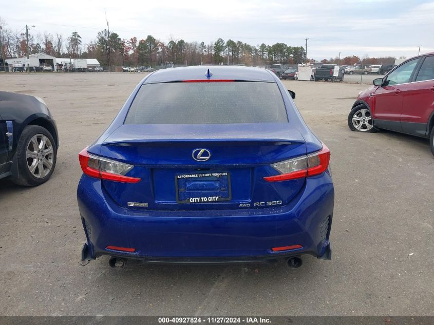 2015 Lexus Rc 350 VIN: JTHSE5BC4F5000303 Lot: 40927824