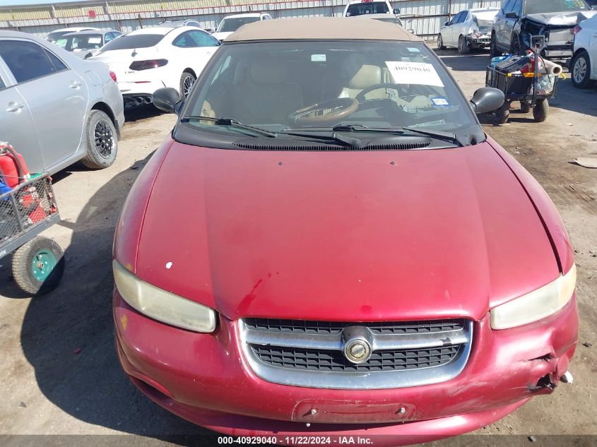 1998 Chrysler Sebring Jxi VIN: 3C3EL55H0WT335722 Lot: 40929040