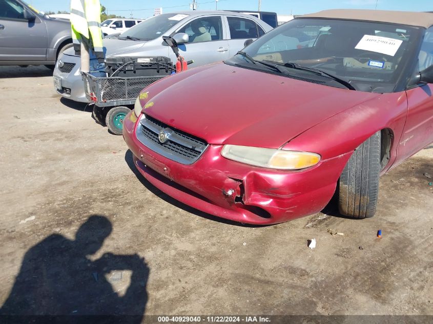 1998 Chrysler Sebring Jxi VIN: 3C3EL55H0WT335722 Lot: 40929040