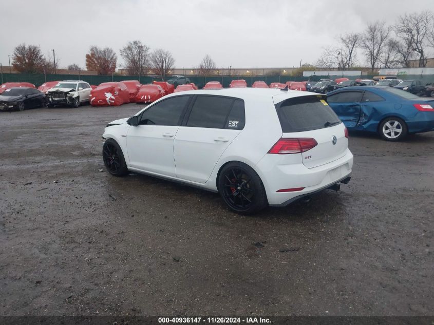 2019 Volkswagen Golf Gti 2.0T Autobahn/2.0T Rabbit Edition/2.0T S/2.0T Se VIN: 3VW5T7AU7KM029807 Lot: 40936147